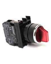 Переключатель EMAS B101SL31K 2-0-1 с фиксацией в 1 положении (2НО) красный
