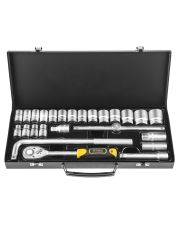 Набор торцевых ключей 1/2'' TOPEX 38D850 в металлическом кейсе (25шт)