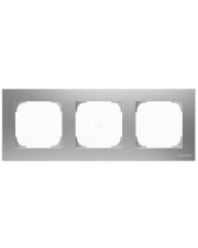 Трипостова рамка ABB Sky 8573 PL (срібло)