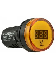 Желтый постовой вольтметр Аско-Укрем AD22-22 DVM AC 80-500В