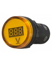 Желтый постовой вольтметр Аско-Укрем AD22-22 DVM DC 5-30В