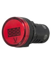 Красный постовой вольтметр Аско-Укрем AD22-22 DVM DC 5-30В