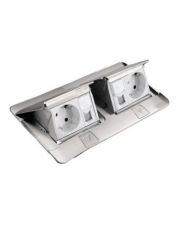 Лючок с выдвижным блоком Legrand 54012 6М (алюминий)