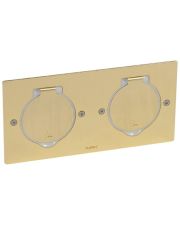 Напольный двойной розеточный люк Legrand 89712 (бронза)