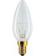 Прозора свічкоподібна лампа розжарювання PHILIPS 10018533 B35 40W Е14 CL