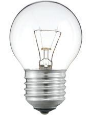 Прозора куляста лампа розжарювання PHILIPS 10018571 P45 60W Е27 CL