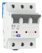Трехполюсный автомат SEZ 63 C 6А 3P (PR63C6А)