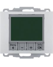 Регулятор температури Berker 20447103 K5 з годинниковим механізмом 250В (алюмінієвий лак)