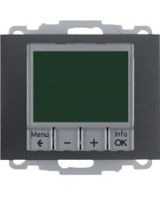 Регулятор температури Berker 20447106 K1 з годинниковим механізмом 250В (антрацит)