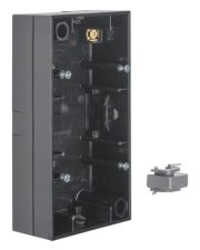 Двухместный подрозетник внешней установки Berker 10428935 R3 (черная)