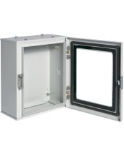 Металевий бокс Hager FL154A Orion Plus IP65 прозорі двері 350x300x160мм