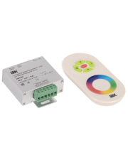 Контролер з ПДУ радіо (білий) RGB 3 канали 144W, 4А, IEK-eco