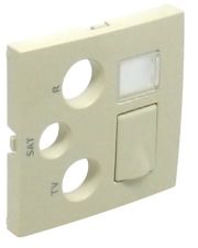 Центральная панель розетки R-TV-SAT, 1x RJ45, Cat.6 UTP Logus 90 бежевый 90770 TMF
