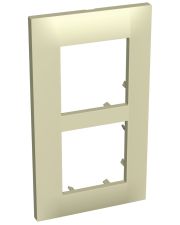 Вертикальная рамка Schneider Electric Altira ALB45713 2х45 (кремовая)