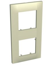 Двухместная вертикальная рамка Schneider Electric Altira ALB45715 (кремовая)
