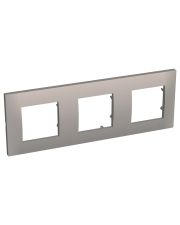 Трехместная горизонтальная рамка Schneider Electric Altira ALB45727 (какао)
