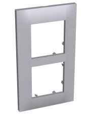 Вертикальна рамка Schneider Electric Altira ALB45733 2х45 (сіра)