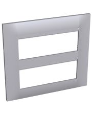 Двухрядная рамка Schneider Electric Altira ALB45738 3х45 (серая)