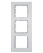 Трехместная пластиковая рамка Berker B.7 10136424 (алюминий)