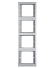 Четырехместная вертикальная рамка Berker K.5 13437004 (нержавеющая сталь)