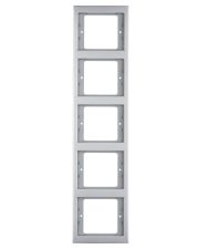 Пятиместная вертикальная рамка Berker K.5 13537004 (нержавеющая сталь)