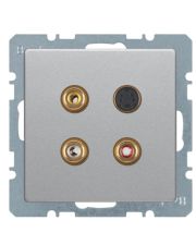 Мультимедійна розетка Berker Qx 3315326084 RCA/S-Video (алюміній)
