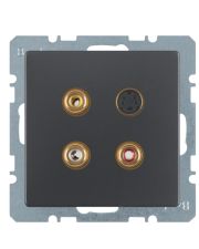 Мультимедійна розетка Berker Qx 3315326086 RCA/S-Video (антрацит)