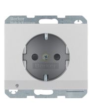 Розетка Berker K.5 41097003 с заземлением и с подсветкой (алюминий)