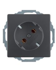 Наклонная розетка Berker Q.x 47276086 с заземлением (антрацит)