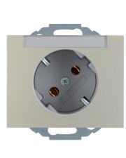 Похила розетка Berker K.5 47287104 із заземленням (сталь)