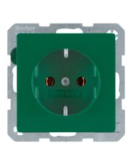 Розетка Berker Q.x 47436013 с заземлением (зеленая)
