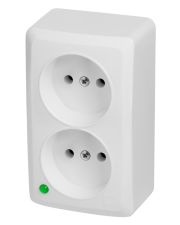 Двухмесная розетка Elektro-Plast Berg 3744-00 (белая)