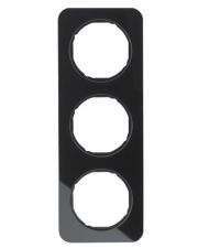 Тримісна рамка Berker R.1 10132116 (скло/чорна)