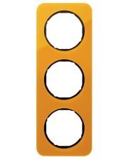 Трехместная рамка Berker R.1 10132334 (оранжевый/черная)