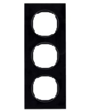 Трехместная рамка Berker R.8 10132616 (стекло/черная)