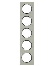П'ятимісна рамка Berker R.3 10152204 (нержавіюча сталь/чорна)
