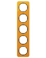 Пятиместная рамка Berker R.1 10152334 (оранжевый/черная)