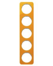 Пятиместная рамка Berker R.1 10152339 (оранжевый/полярная белизна)