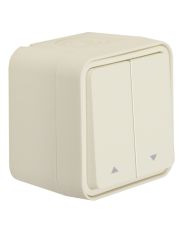 Двухклавишный выключатель жалюзи Berker W.1 30753522 IP55 (полярная белизна)