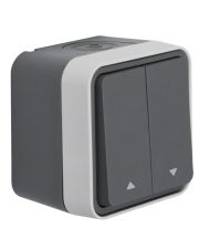 Двухклавишный выключатель жалюзи Berker W.1 30753525 IP55 (серый)
