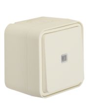 Переключатель Berker W.1 30763522 IP55 с подсветкой (полярная белизна)