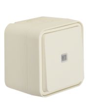 Переключатель Berker W.1 31763502 IP55 с контрольной подсветкой (полярная белизна)