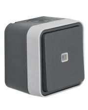 Переключатель Berker W.1 31763505 IP55 с контрольной подсветкой (серый)