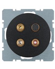 Розетка Berker Rx 3315322045 RCA/S-Video (чорна)