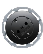 Наклонная розетка Berker R.x 47272045 с заземлением (черная)