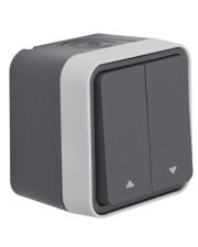 Двойная клавиша жалюзи Berker W.1 50753535 IP55 (серый)