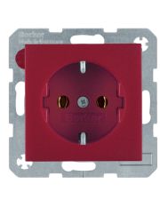 Розетка красная матовая, 16А/250В Berker B.3/B.7