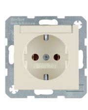 Розетка с полем для надписи, белая, 16А/250В Berker S.1