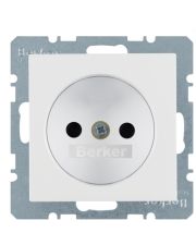 Розетка с защитой от детей, полярная белизна матовая, 16А/250В Berker S.1/B.3/B.7