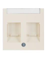 Накладка для суппортов под 2 модуля RJ12/RJ45, белая Berker S.1